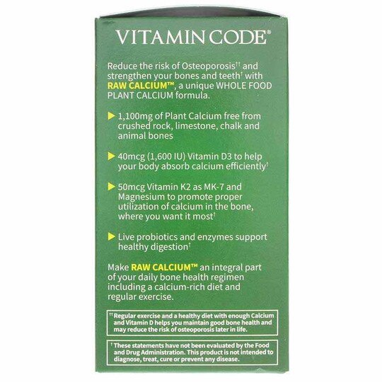 Vitamin Code Raw Calcium, GOL